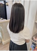 福山美容室caary 切りっぱなしレイヤーミディアム内巻き透明感