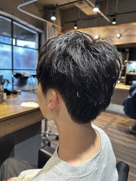 メンズココ メンズパーマ 韓国ヘア 日本橋店(MENS COCO) 「清潔感」アップバングショートマッシュ