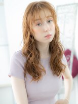 アルバハナレ 横浜(αlba HANARE)&nbsp;関内/髪質改善/コーラルベージュ×ゆるふわコテ巻き風パーマo