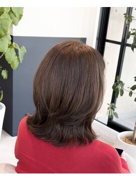 オーケストラ(Orchestra) くびれレイヤー グレイカラー白髪染め白髪ぼかし40代50代