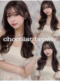 《中島遼香》ミディアムレイヤー/チョコブラウン/髪質改善