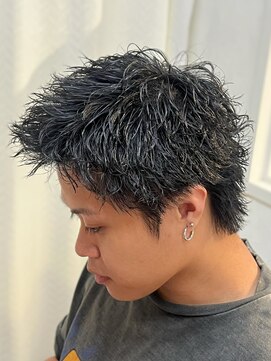 コハク(COHAQ BEAUTY AND RESORT) スパイキーショートピンパーマ/メンズパーマ/メンズカット