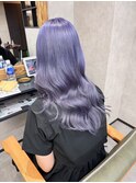 ラベンダーアッシュ、ハイトーン、ダブルカラー、レイヤーカット