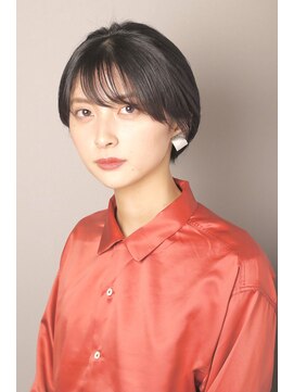 リベル(rivel) シースルーバング×黒髪小顔ショート