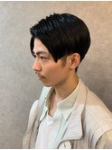 重め前下がりマッシュ<理容室><西八王子/美容院/メンズ>