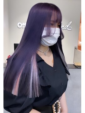 オフホワイト 大阪店(Off-White) AIRIスペシャルラベンダーカラー×インナーエクステ