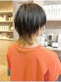 福山市美容室Caary 個性派マッシュウルフ インナーベージュ