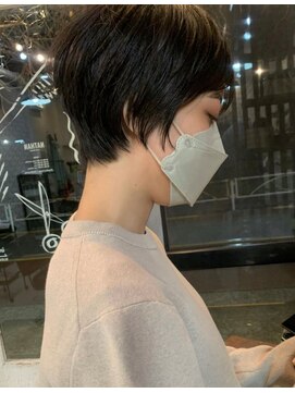 ナタン 自由が丘(NATHAN) セシルカット×ダークグレージュ×マニッシュショート×ショート