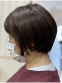 大人可愛いミセスグラデーションショートスタイル/30代40代50代