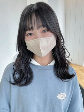 アルバム 池袋(ALBUM) 前髪_斜めバンググレージュカラーシルキーベージュ_ba456341