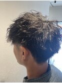 メンズパーマ×マッシュパーマ×アッシュブラック