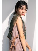 ボブカットセンター分けヘア