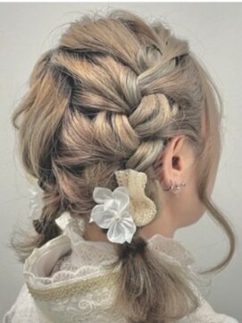 バサラ 池袋店(VASARA) 編み込みツインテ♪着物ヘア/浴衣ヘア/卒業式ヘア/成人式ヘア