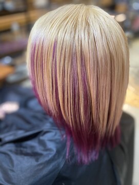 オーブ ヘアー リリー 博多2号店(AUBE HAIR lily) コントラストインナーカラー