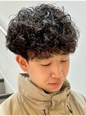 心斎橋プードルパーマスパイラルパーマフェードツイスパメンズ◎