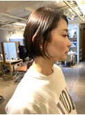 切りっぱなしタイトボブ×高濃度水素トリートメント