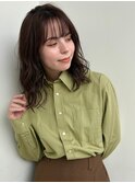 デジタルパーマ　イメチェン　チェリーブラウン　垢抜けヘア