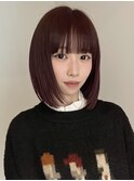 ブリーチなしダブルカラー　ボルドー