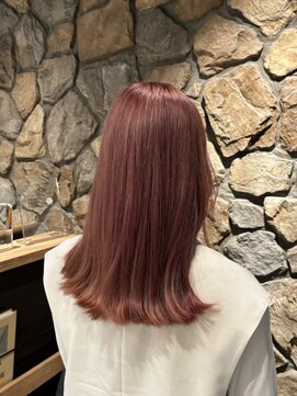 ラック(LUCK) ピンクベージュ/船橋/くすみベージュ/細めハイライト