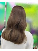 オリーブグレージュ/ゆる巻き/綺麗めヘア