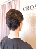 40代50代/白髪染め/耳下レイヤー/ハンサムショート