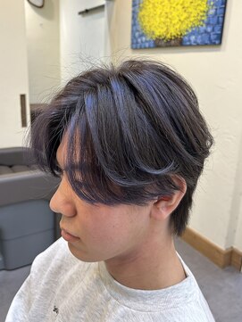 ルシードスタイルアイフラット(LUCIDO STYLE I-FLAT) ハイライト/センターパート/メンズヘア