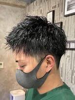 アポロ 横浜駅店(apollo)&nbsp;men's/スペインカール/スパイキーショート/ブルーブラック