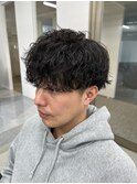 波巻きパーマ