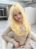 ハイブロンドケアカラー/プルエクで作る韓国レイヤーカット/柏