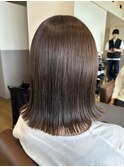 ミディアム×外ハネ×透明感ナチュラルブラウン×名東区×守山区