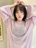トリッカ シブヤ(TRICCA SHIBUYA)&nbsp;外ハネボブ/くびれボブ/シースルーバング/ダークブラウンカラー