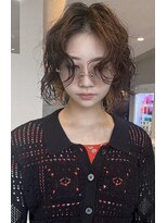 ステラフィランテ(Stella Filante)&nbsp;【抜け感×アンニュイ】ウエット質感の無造作ウェーブボブ