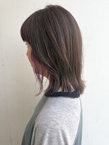 ジュエ ヘアー デザイン(Jue hair design)&nbsp;秋のインナーパープル外はねbob/知立/３０代