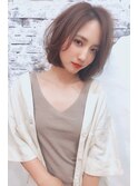 『LAURA』透け感のある大人ショートボブ☆グレージュ