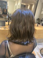 ジーナ 銀座(Zina)&nbsp;小顔セミウェットウェーブ　ピンクベージュハイライトカラー