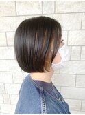 【AMAZING HAIR千歳店/森田】すっきりミニボブ イヤリングカラー