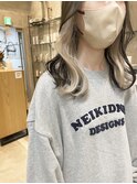 シルキーベージュインナーカラー グレージュ デザインカラー