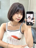 レーヴバイロンド 仙台(Reve by Lond)&nbsp;韓国風ボブ髪質改善酸性ストレート縮毛矯正オリーブグレー小顔