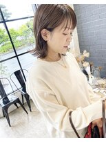 ニド(2do)&nbsp;切りっぱなしボブ&くすみマロンベージュ