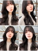 【艶感★シースルーバング】韓国 髪型 大人可愛いウェーブ巻き髪
