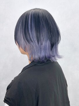 アルバム 池袋(ALBUM) くびレイヤー美髪エモージュブルーグレージュ_ba488783