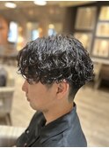 メンズカット&波巻きパーマ