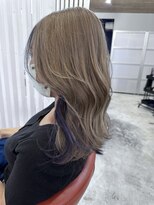 ヘアーサロン ヴィアルス 松原店(hair salon VIARS)&nbsp;ミルクティーベージュ/インナーラベンダーカラー