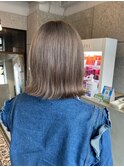 【札幌白石】グレージュ/ミディアムヘア/外はね/ダブルカラー