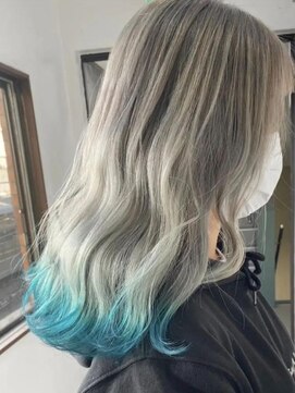 パレット 町田店(PALETTE) シルバー毛先ターコイズ　町田/町田駅/町田店