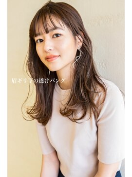 ガレリア 名駅オーキッドビル店(GALLARIA) 大人眉下シースルーバングシアーカラーロングヘア