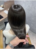 髪質改善トリートメントダークオリーブグレージュ酸性ストレート