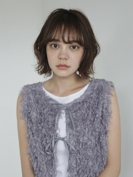 エヌ トーキョー(enu TOKYO) ボブ ナチュラルブラウン 外ハネ