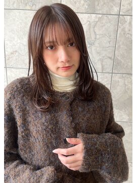 スリーマーク(THREE mark) レイヤーカット×チョコレートカラー