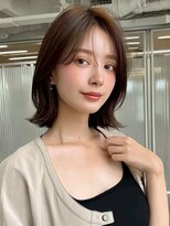 クイーン バイ ノイズ 西院(QUEEN by noism)&nbsp;ナチュラルボブトレンドカラー韓国風シースルーバング